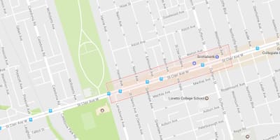 Térkép Corso Italia környéken Toronto