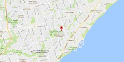 Térkép Danforth road Toronto