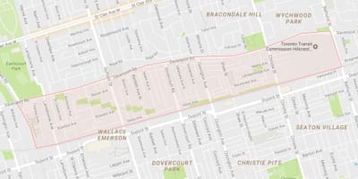 Térkép Davenport környéken Toronto