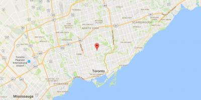 Térkép Davisville Falu kerületi Toronto