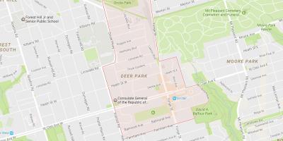 Térkép Deer Park szomszédságában, Toronto