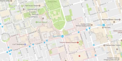Térkép Felfedezés Kerület szomszédságában, Toronto