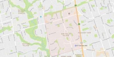 Térkép Don Valley Falu szomszédságában Toronto