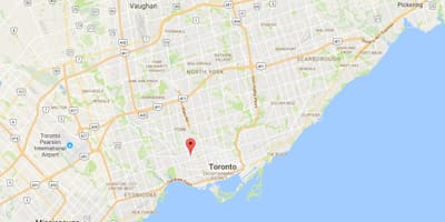 Térkép Dovercourt Park Toronto kerület