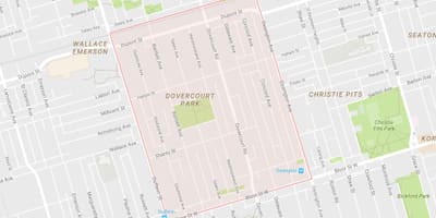 Térkép Dovercourt Park szomszédságában, Toronto