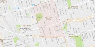 Térkép Dufferin Liget szomszédságában Toronto