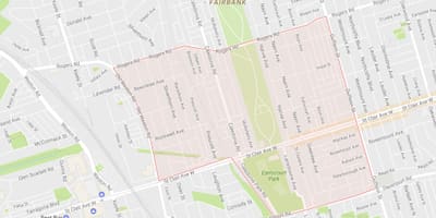 Térkép Earlscourt környéken Toronto
