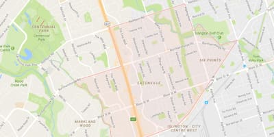 Térkép Eatonville környéken Toronto