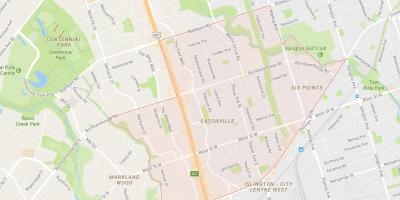 Térkép Eatonville környéken Toronto