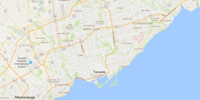 Térkép Eglinton Keleti kerületi Toronto