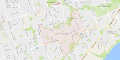 Térkép Eglinton Keleti szomszédsági Toronto