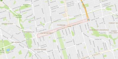 Térkép Eglinton Nyugati szomszédságában Toronto