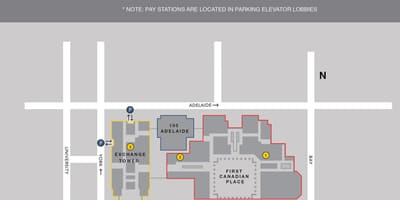 Térkép Első kanadai hely Toronto parkoló