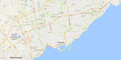 Térkép Eringate kerületi Toronto