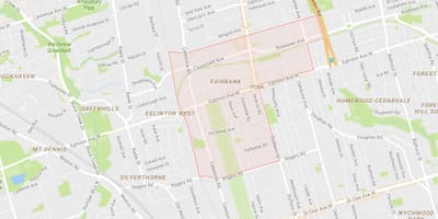 Térkép Fairbank környéken Toronto