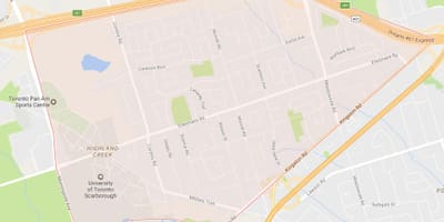 Térkép Highland Patak szomszédságában Toronto