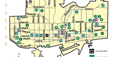 Térkép felszereltség kikapcsolódás Toronto