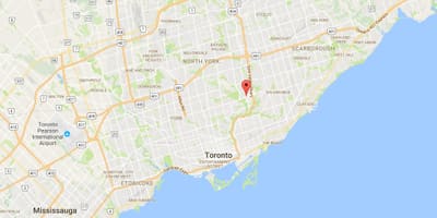 Térkép Flemingdon Park Toronto kerület