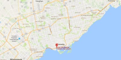Térkép Fort York-i kerületi Toronto