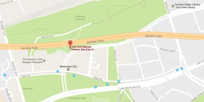 Térkép Fort York környéken Toronto