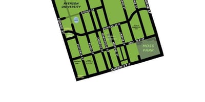 Térkép Kert Kerületi áttekintés Toronto