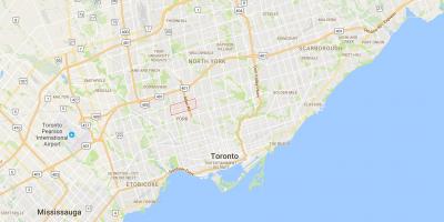 Térkép Glen Park Toronto kerület