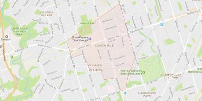 Térkép Golden Mile környéken Toronto