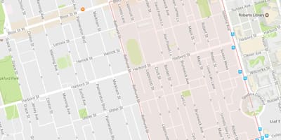 Térkép Harbord Falu szomszédságában Toronto