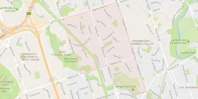 Térkép Hercegnő Kertek szomszédságában Toronto