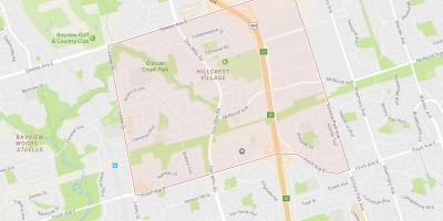 Térkép Hillcrest Falu szomszédságában Toronto