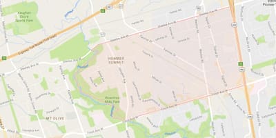 Térkép Humber Csúcstalálkozó környéken Toronto