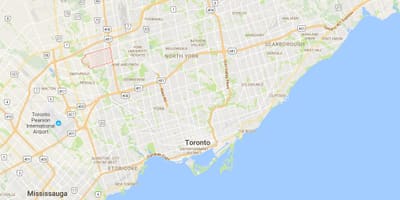 Térkép Humber Csúcstalálkozó kerületi Toronto