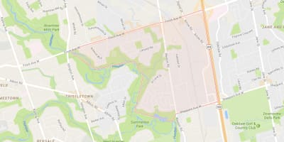 Térkép Humbermede környéken Toronto