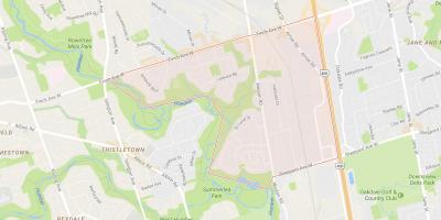 Térkép Humbermede környéken Toronto