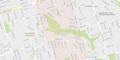 Térkép Humewood–Cedarvale környéken Toronto