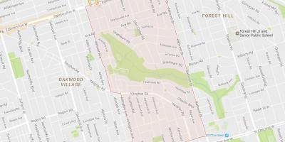 Térkép Humewood–Cedarvale környéken Toronto