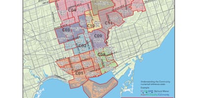Térkép központi Toronto