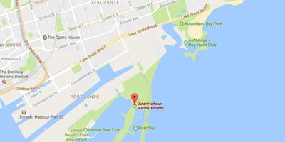 Térkép Külső harbour marina Toronto