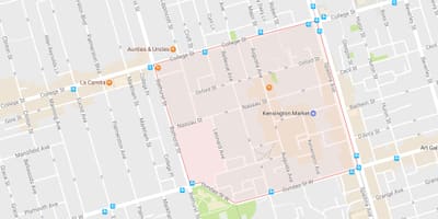 Térkép Kensington Market szomszédságában Toronto