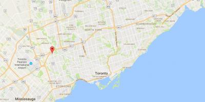 Térkép Kingsview Falu kerületi Toronto