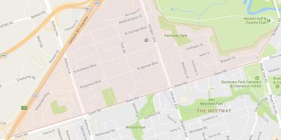 Térkép Kingsview Falu szomszédságában Toronto