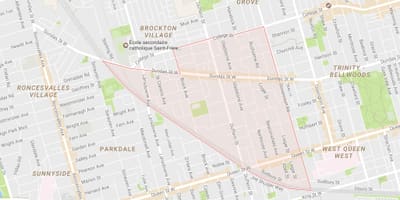 Térkép Kis Portugália környéken Toronto
