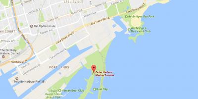 Térkép Külső harbour marina Toronto