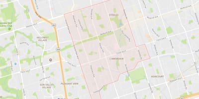 Térkép L'Amoreaux környéken Toronto