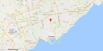 Térkép Lawrence Park Toronto kerület