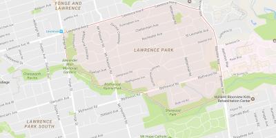 Térkép Lawrence Park szomszédságában, Toronto