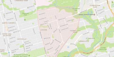 Térkép Leaside környéken Toronto