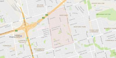 Térkép Ledbury Park szomszédságában, Toronto
