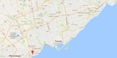 Térkép Long Branch kerületi Toronto