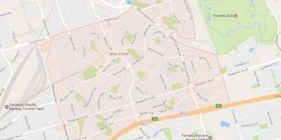 Térkép Malvern környéken Toronto
